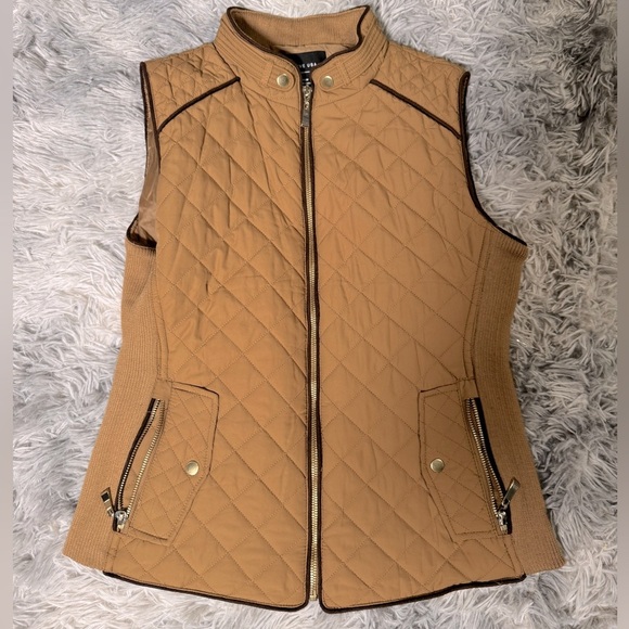 Tan Quilted Vest - Picture 1 of 5